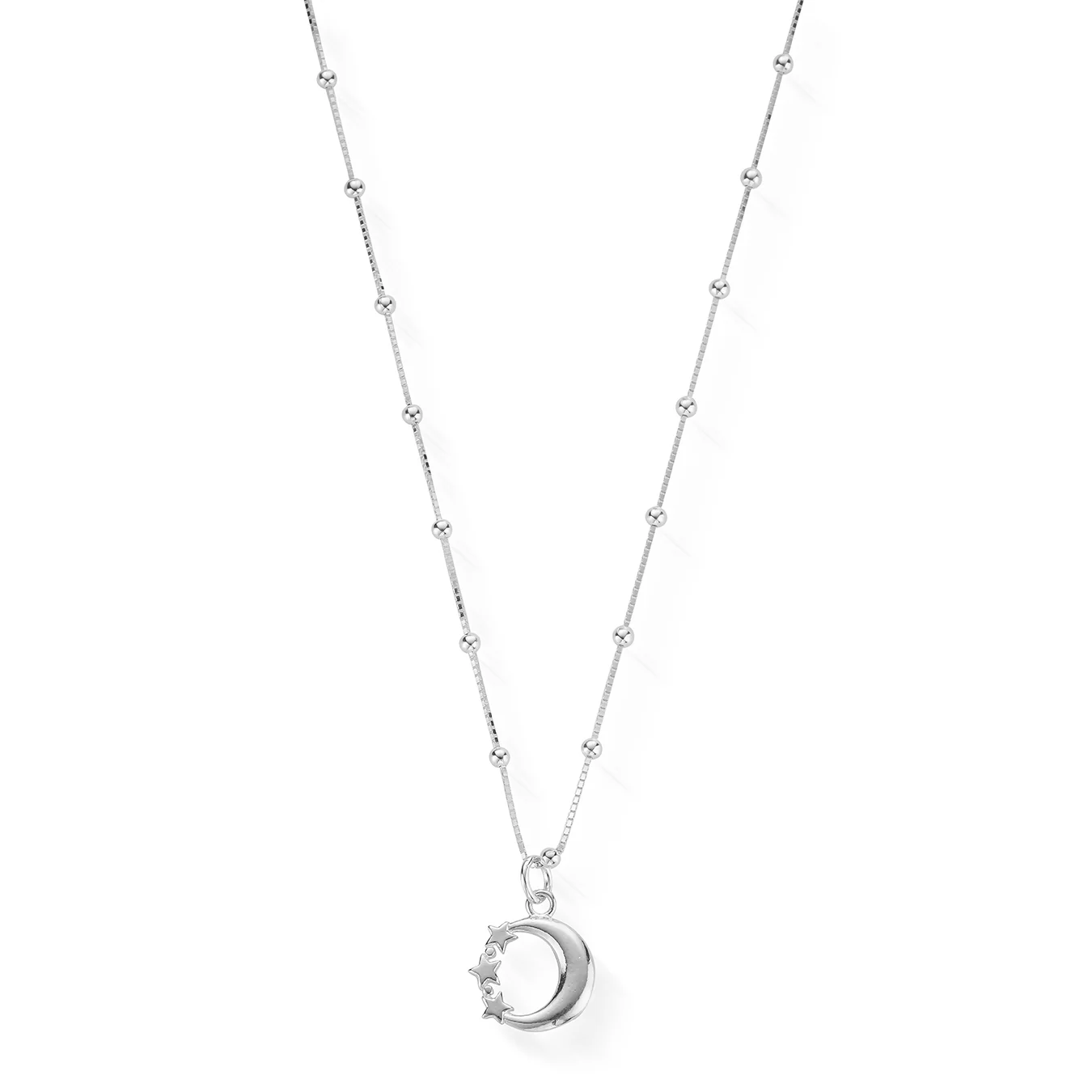Bobble Chain Moon & Stars Necklace