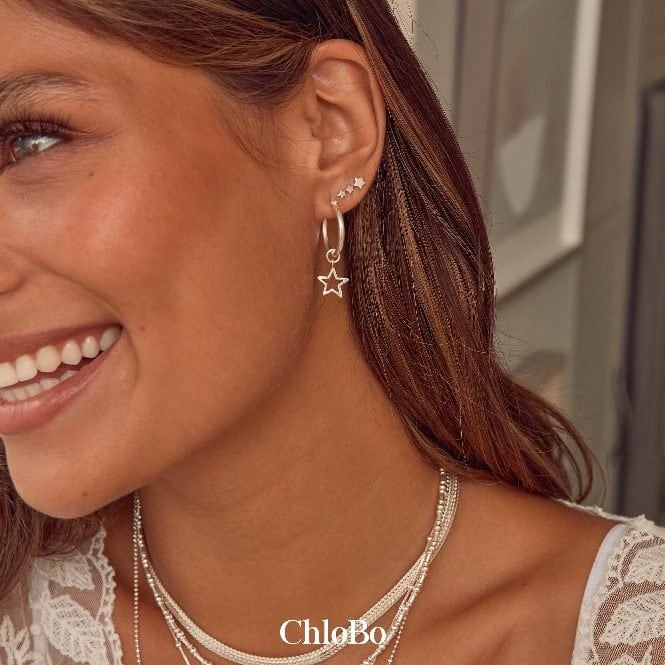 Moonflower Hoop Earrings - Image 3