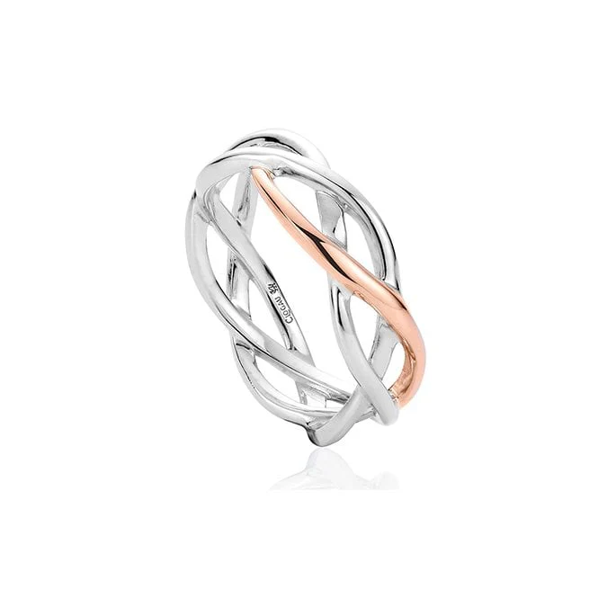 Celtic Weave Silver Ring, Size O