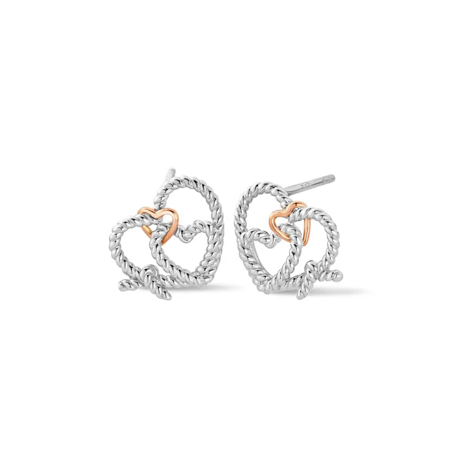 Forever Yours Silver Bound Stud Earrings