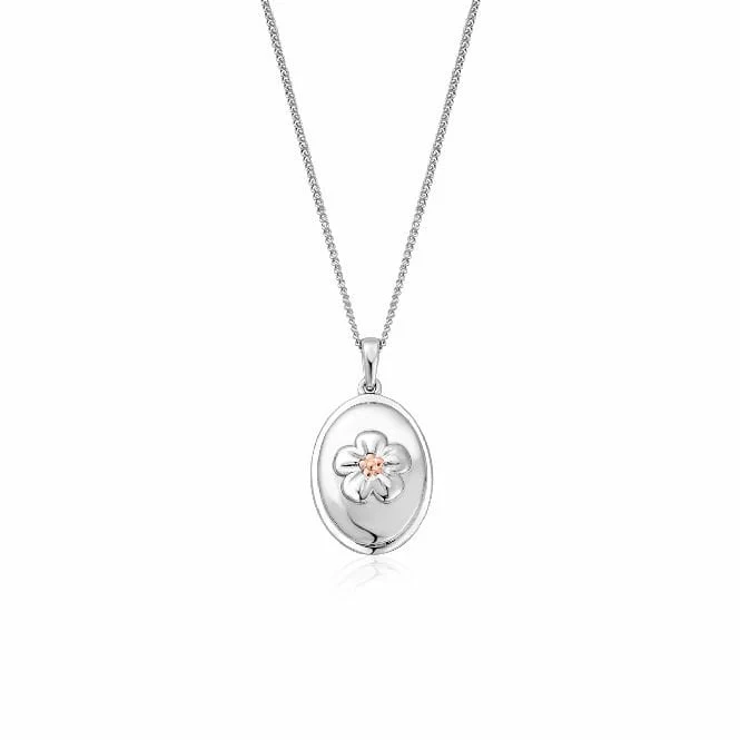 Nature's Wonder Silver Forget-Me-Not Pendant Necklace