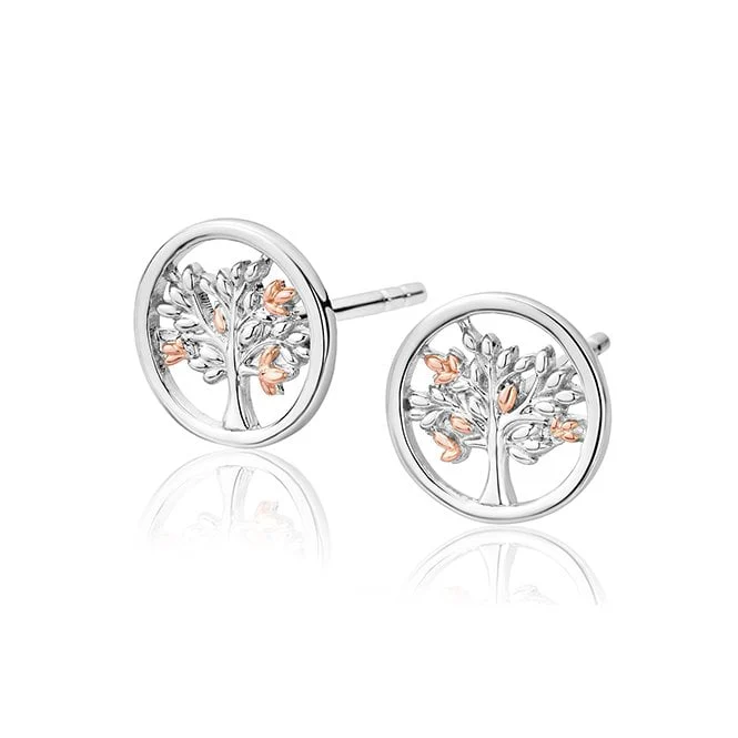 Tree of Life Silver Stud Earrings