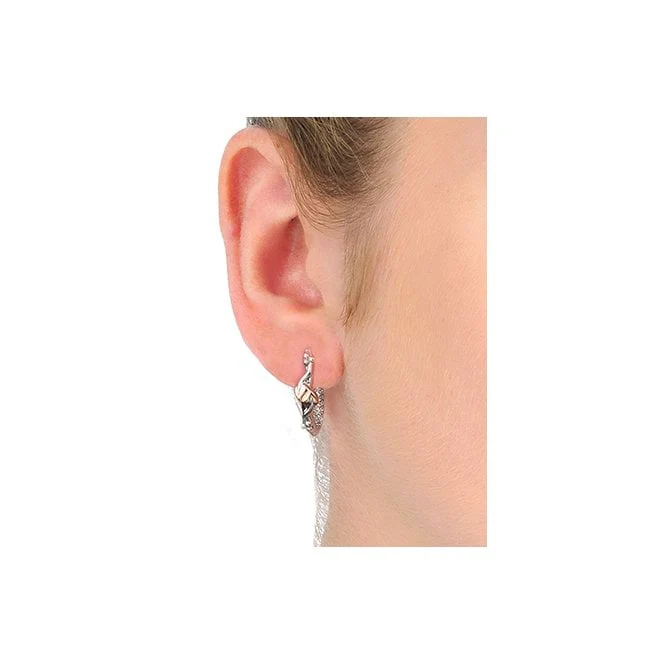 Tree of Life Silver Half-Hoop Earrings - Image 3