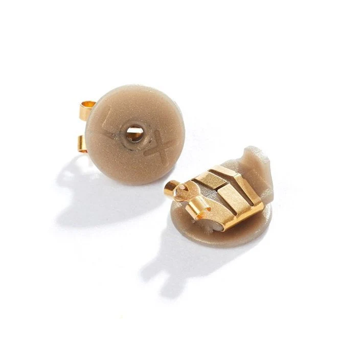 Lox Gold Tone Secure Earring Backs - 2 pairs - Image 2
