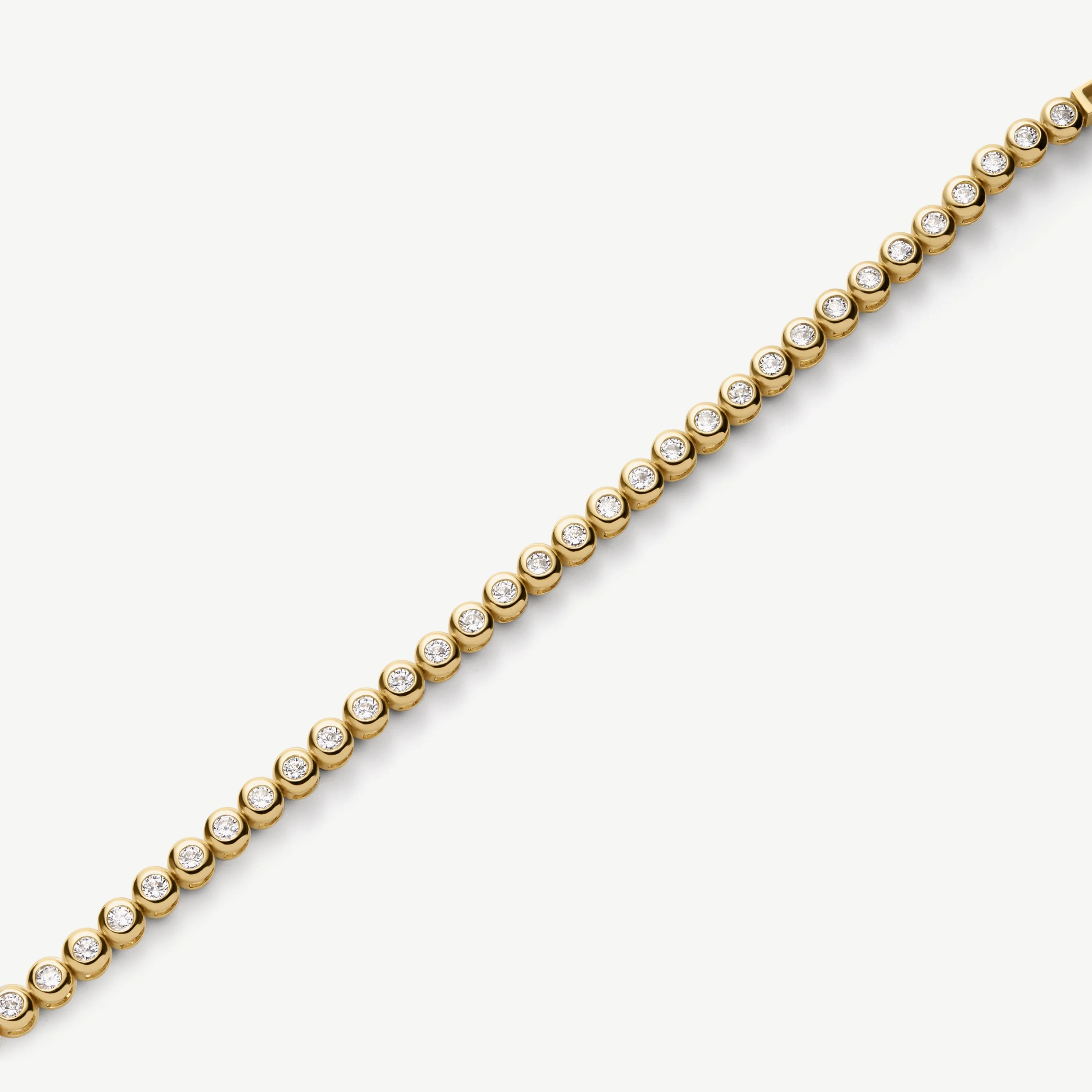 Gold Classic Bezel Tennis Bracelet - Image 2