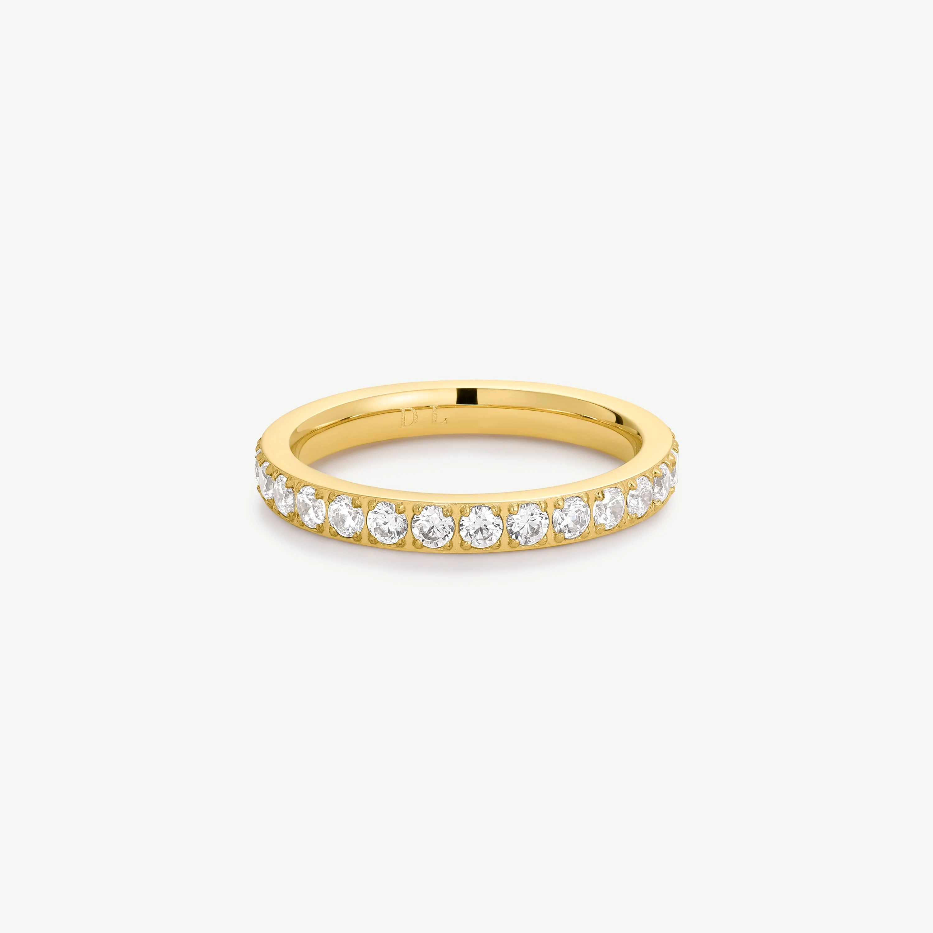 Gold Eternity Band Ring - Image 2