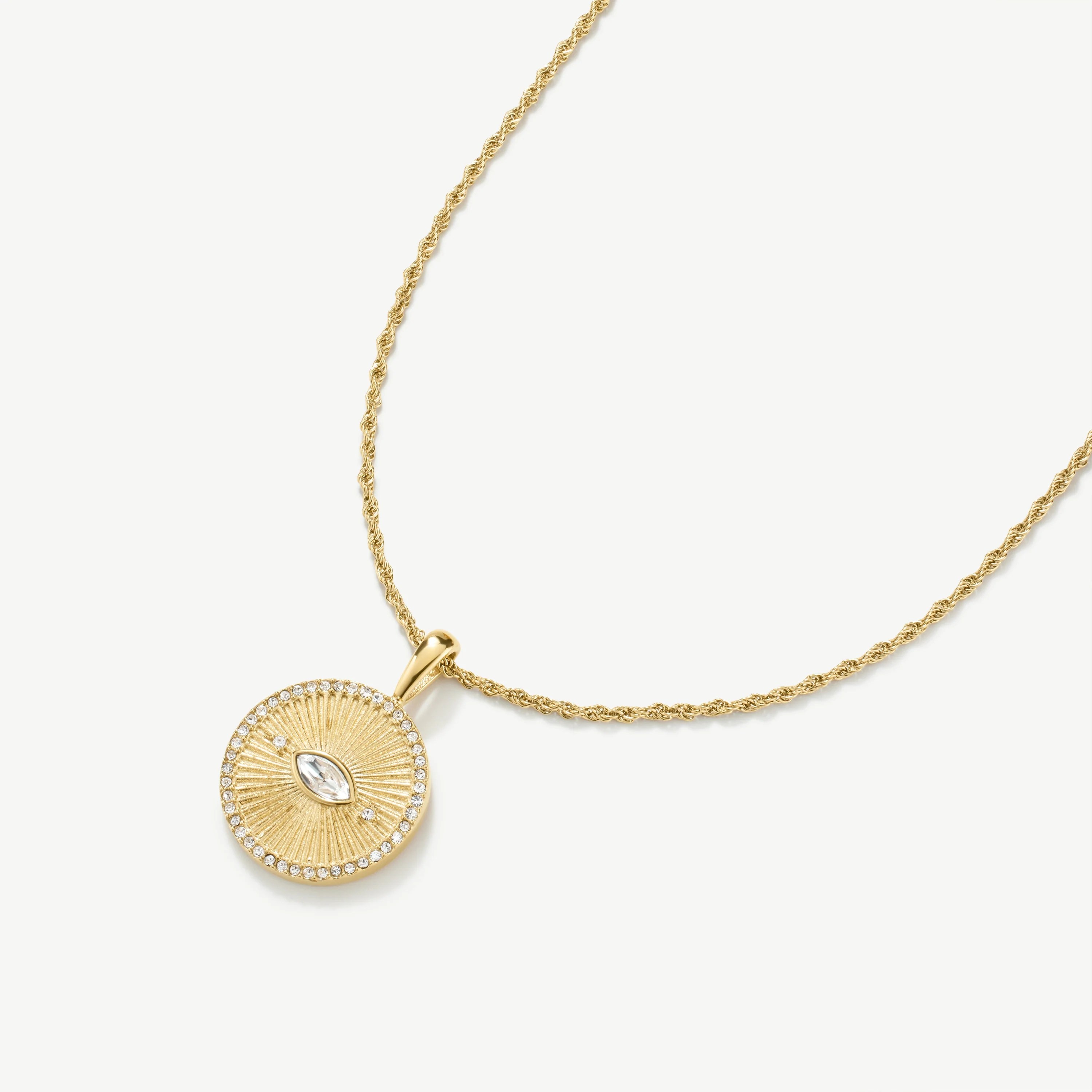 Gold Evil Eye Talisman Necklace
