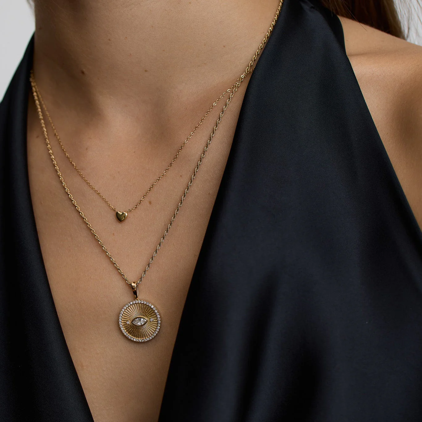 Gold Evil Eye Talisman Necklace - Image 2