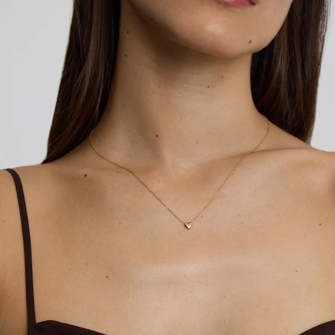 Gold Mini Heart Necklace - Image 2