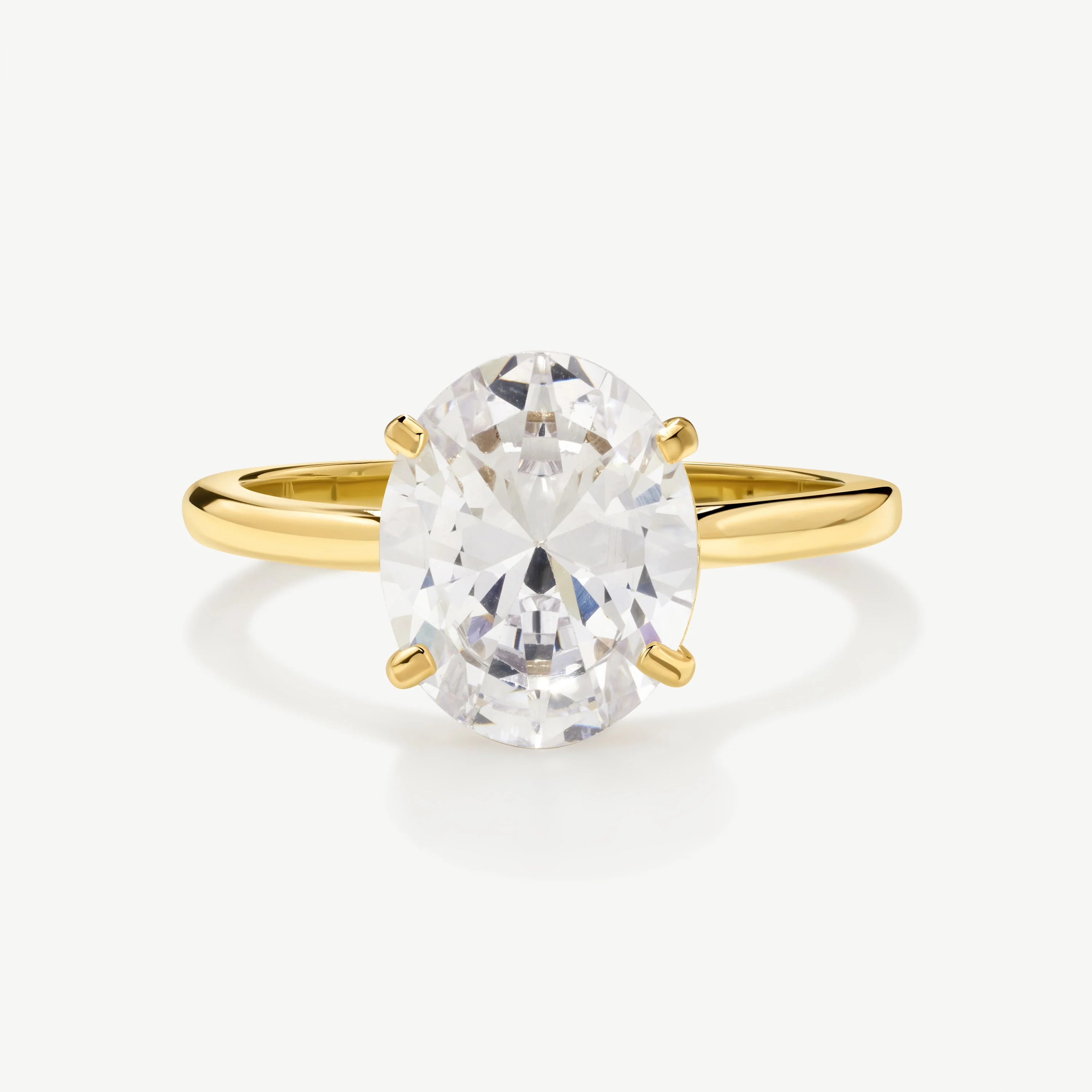 Gold Oval Solitaire Travel Ring