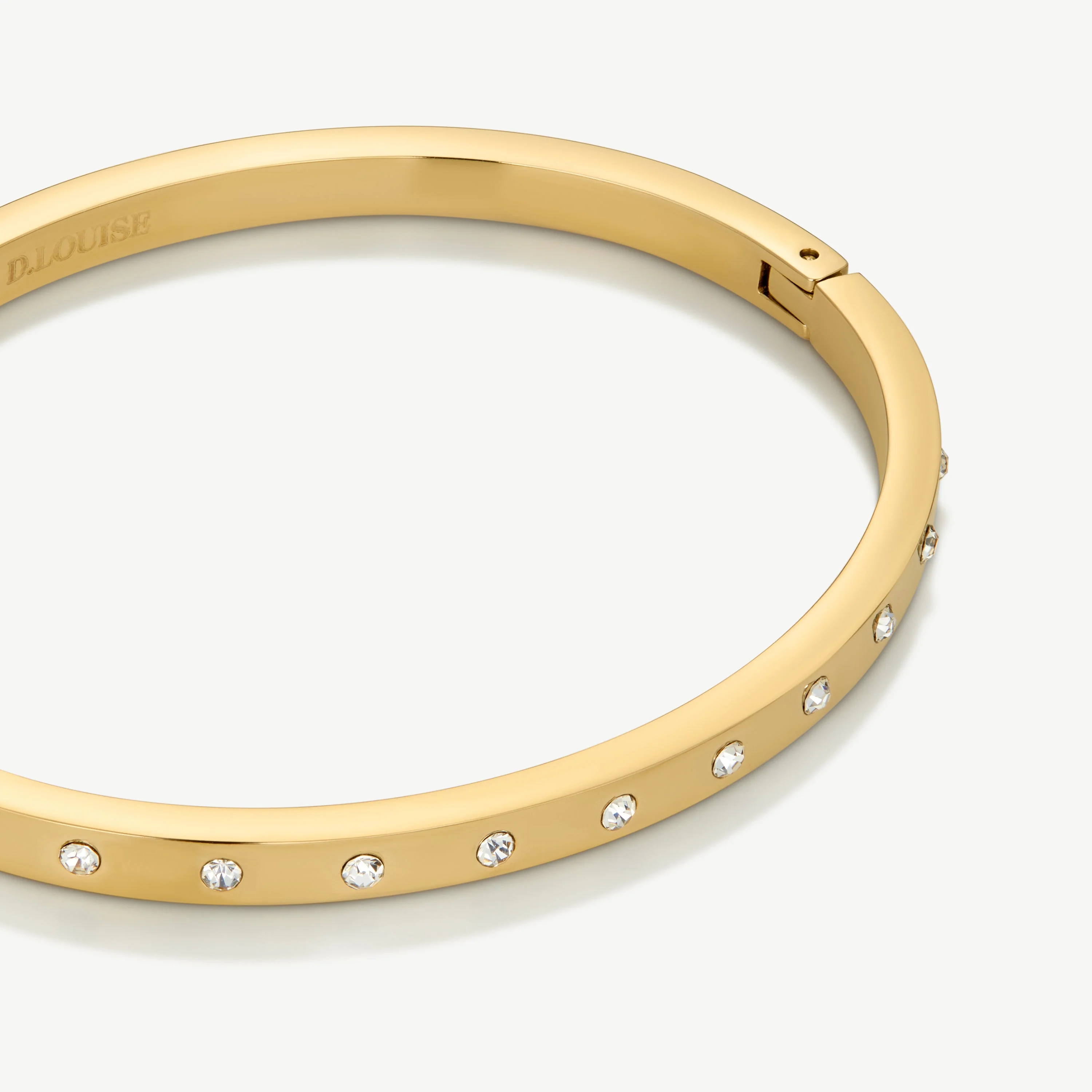 Gold Slim Eternity Bangle - Image 2