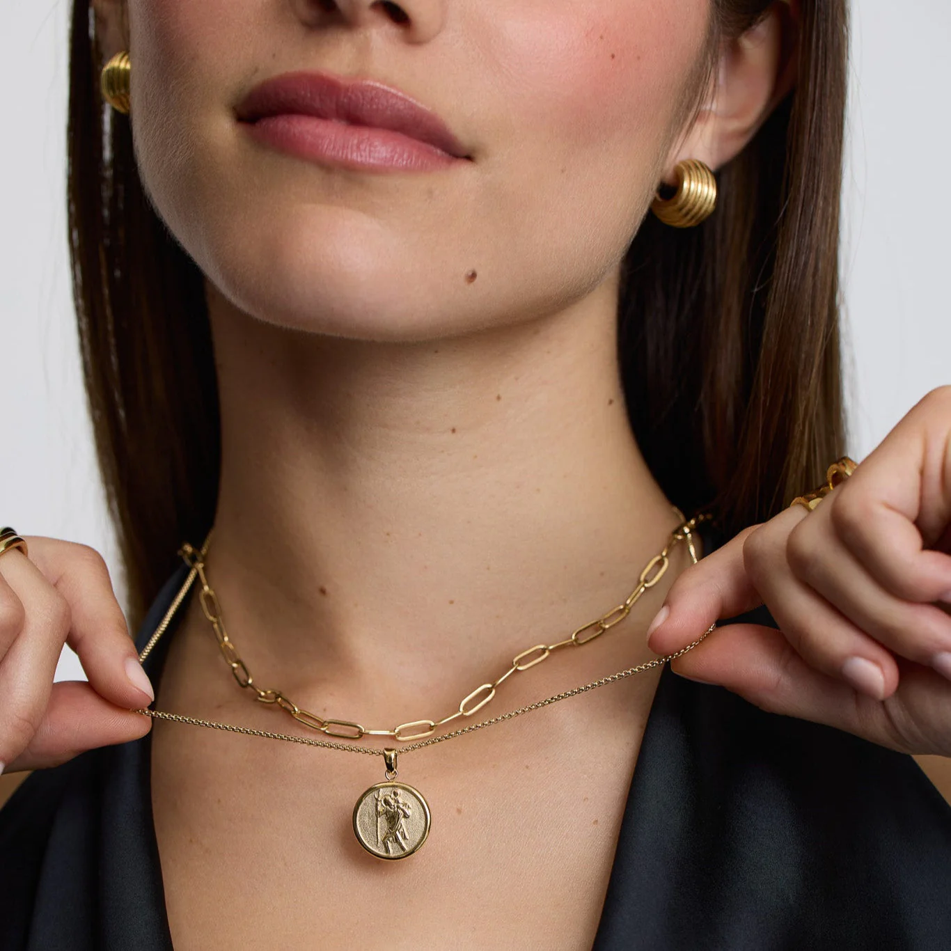 Gold St. Christopher Talisman Necklace - Image 3