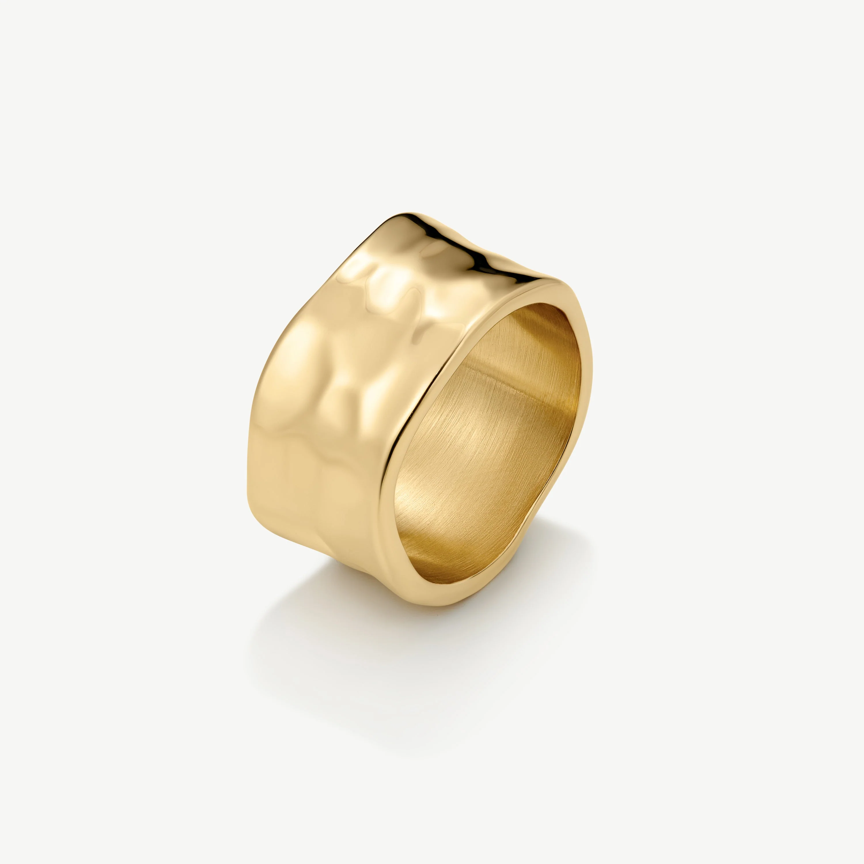 Gold Textured Band Ring