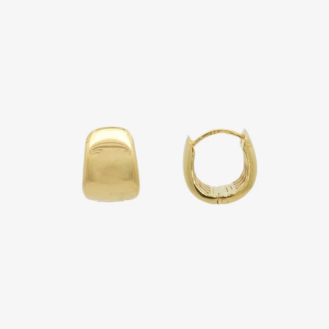 Gold Chunky Huggie Clip Earrings
