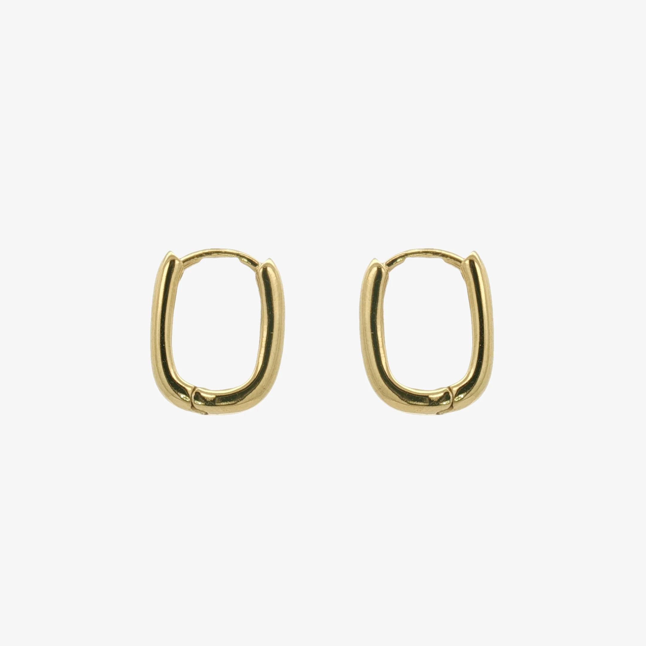 Gold Slim Huggie Clip Earrings - Image 2