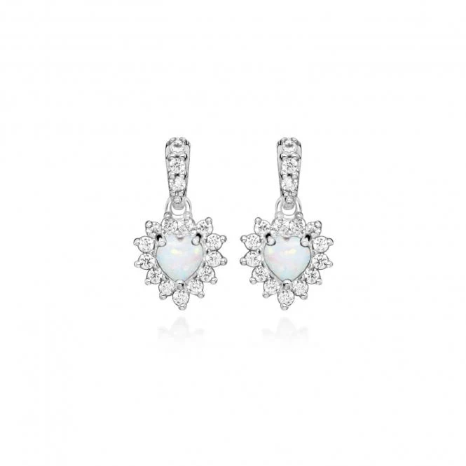 Hope Heart Multicoloured Opal Drop Earrings