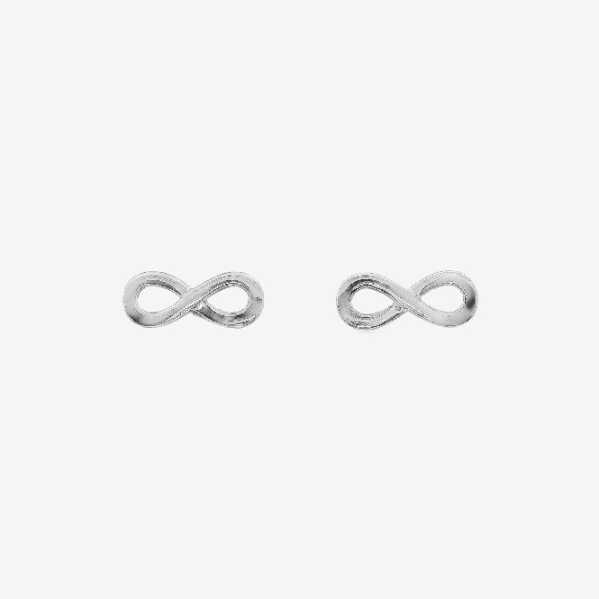 Silver Infinity Loop Stud Earrings