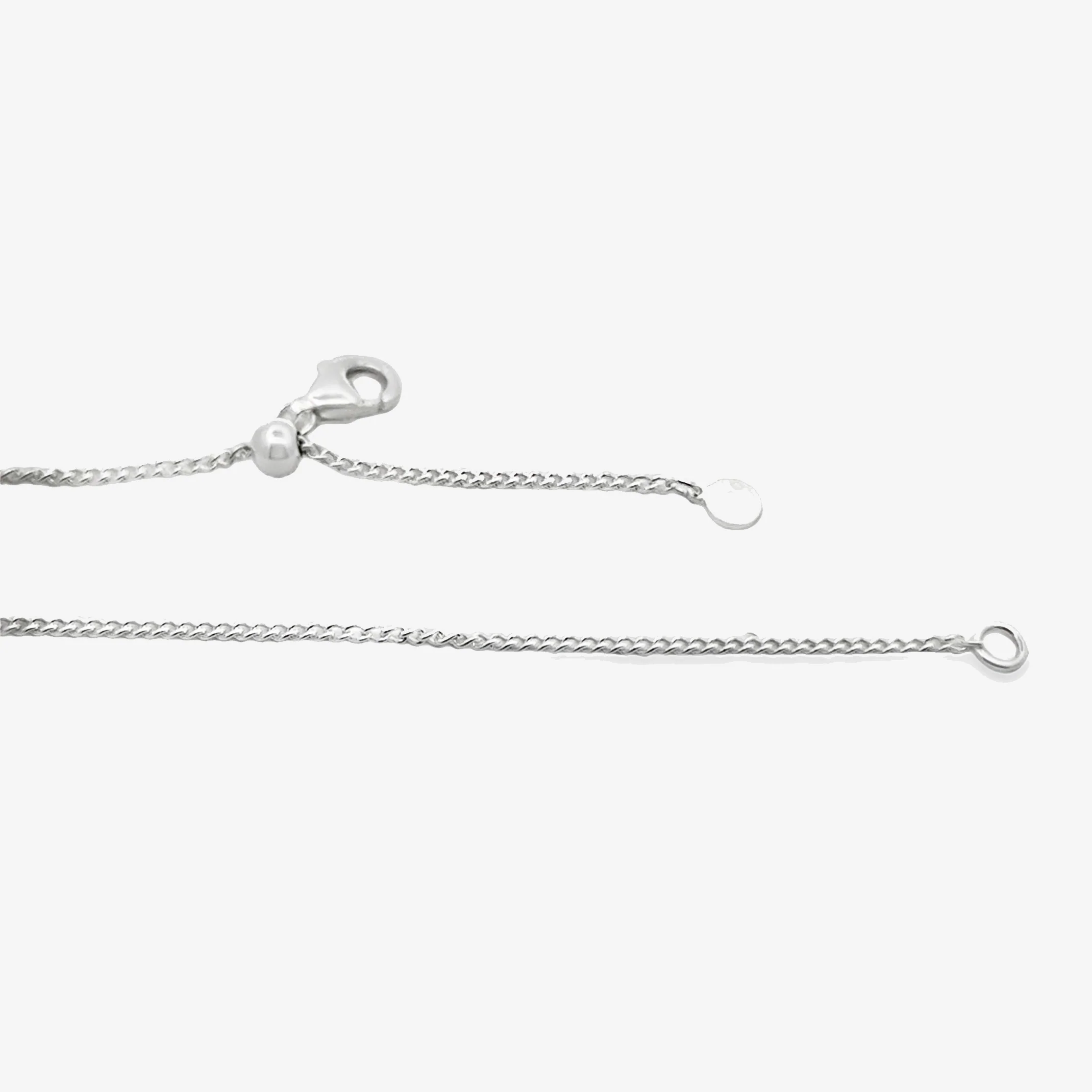Silver Slider Chain Necklace, 60cm - Image 3