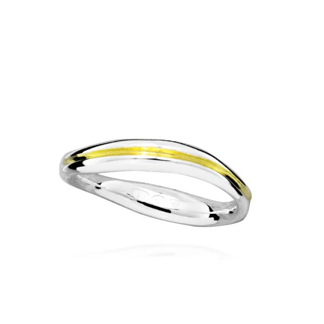 Trailblazer 18kt Gold & Silver Ring, Size 59