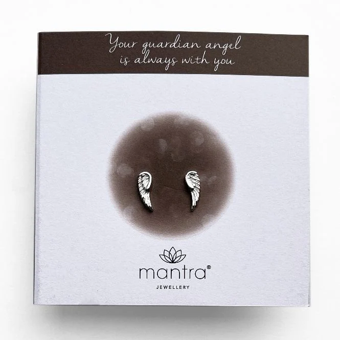 Angel Wing Earrings in Sterling Silver - Image 3