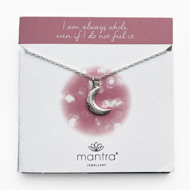 Crescent Moon Necklace in Sterling Silver - Image 3