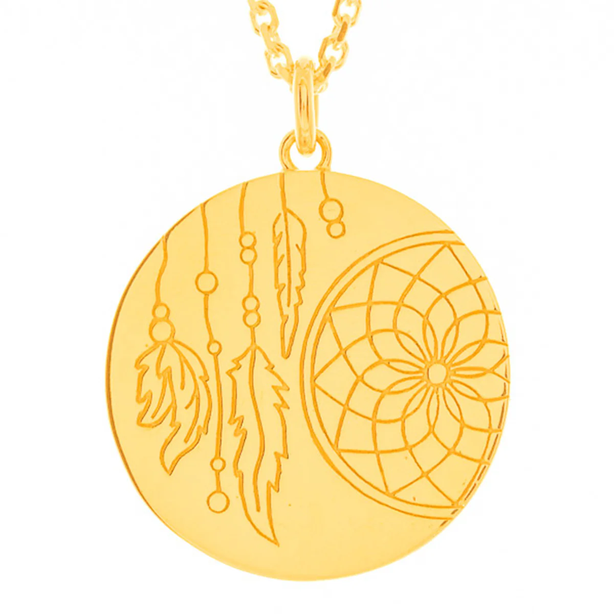 Dreamcatcher myMantra Necklace in Gold, 45cm