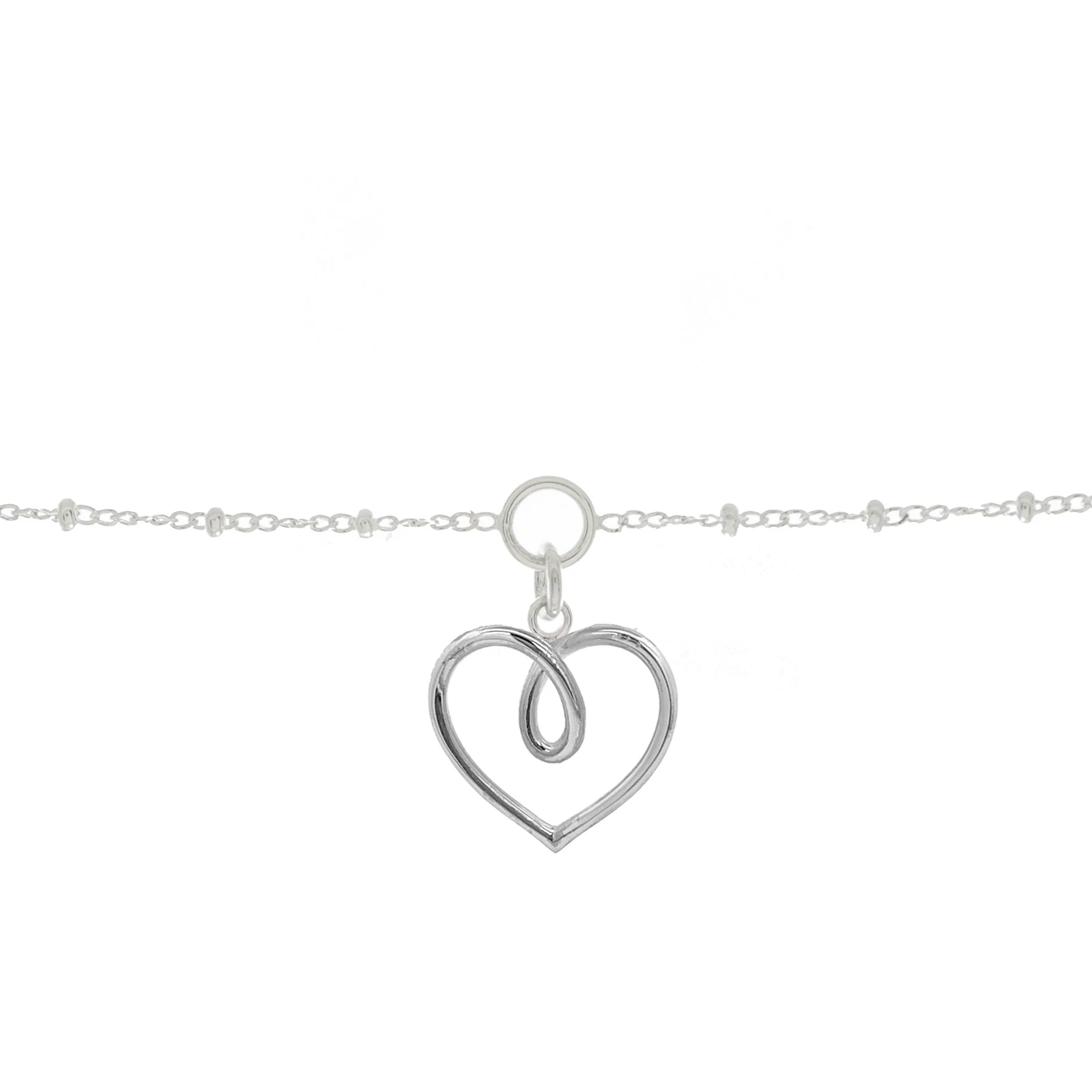 Fancy Heart Mum Charm Bracelet in Sterling Silver