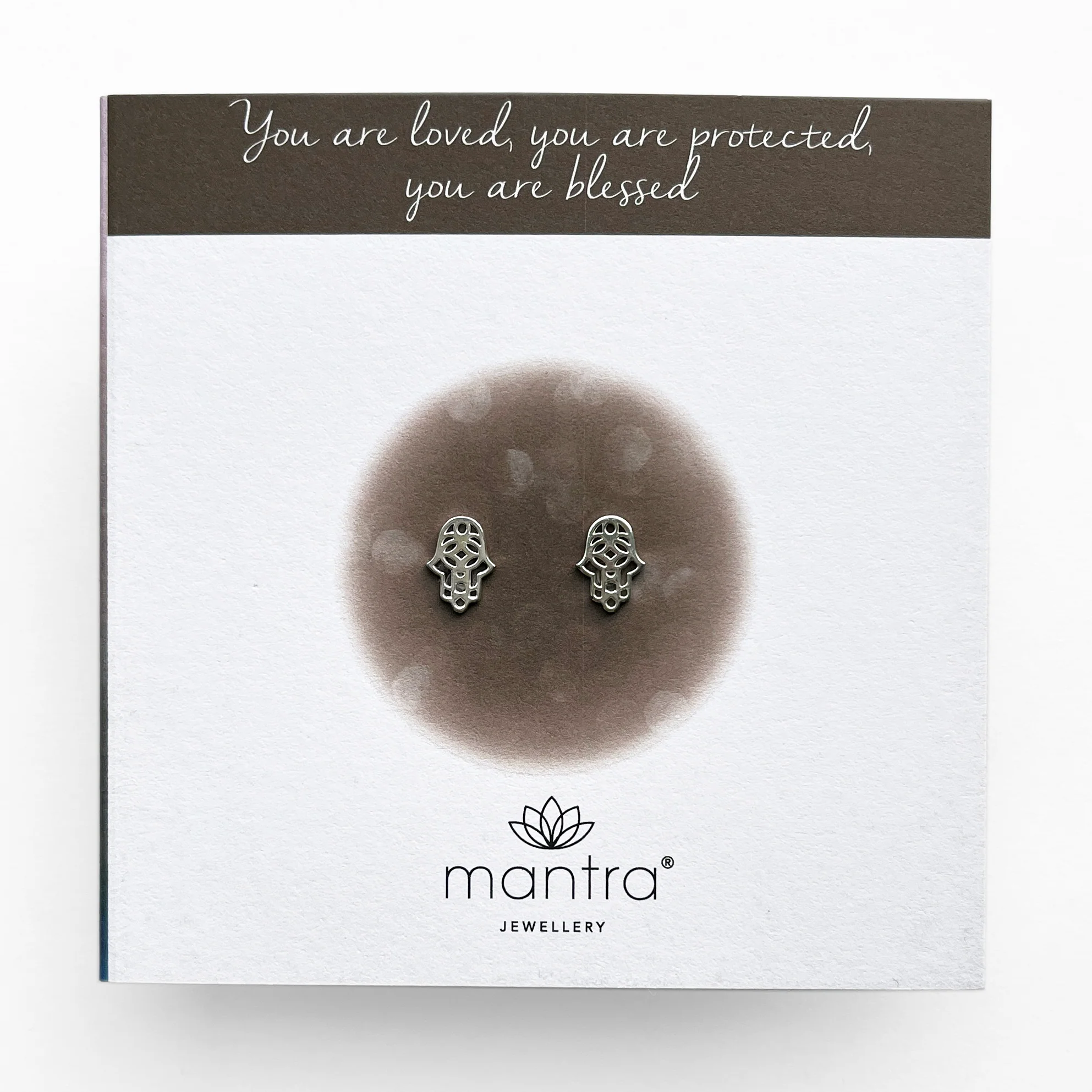 Hamsa Hand Earrings in Sterling Silver - Image 3