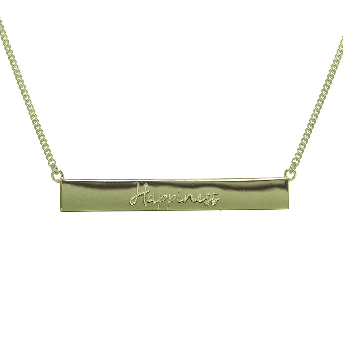 Happiness Bar Necklace in Gold