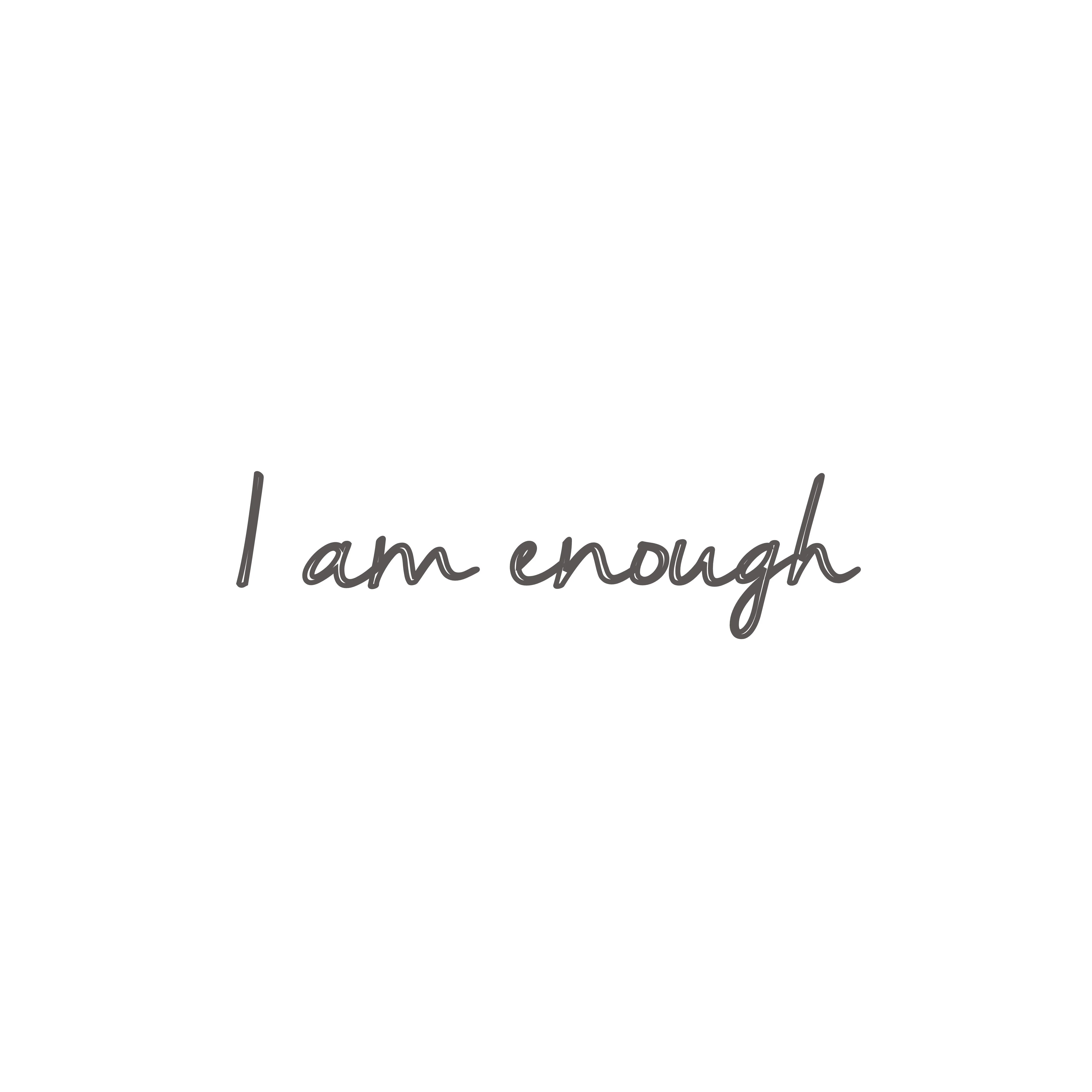 I am Enough Disc Necklace in Rose Gold - Image 2
