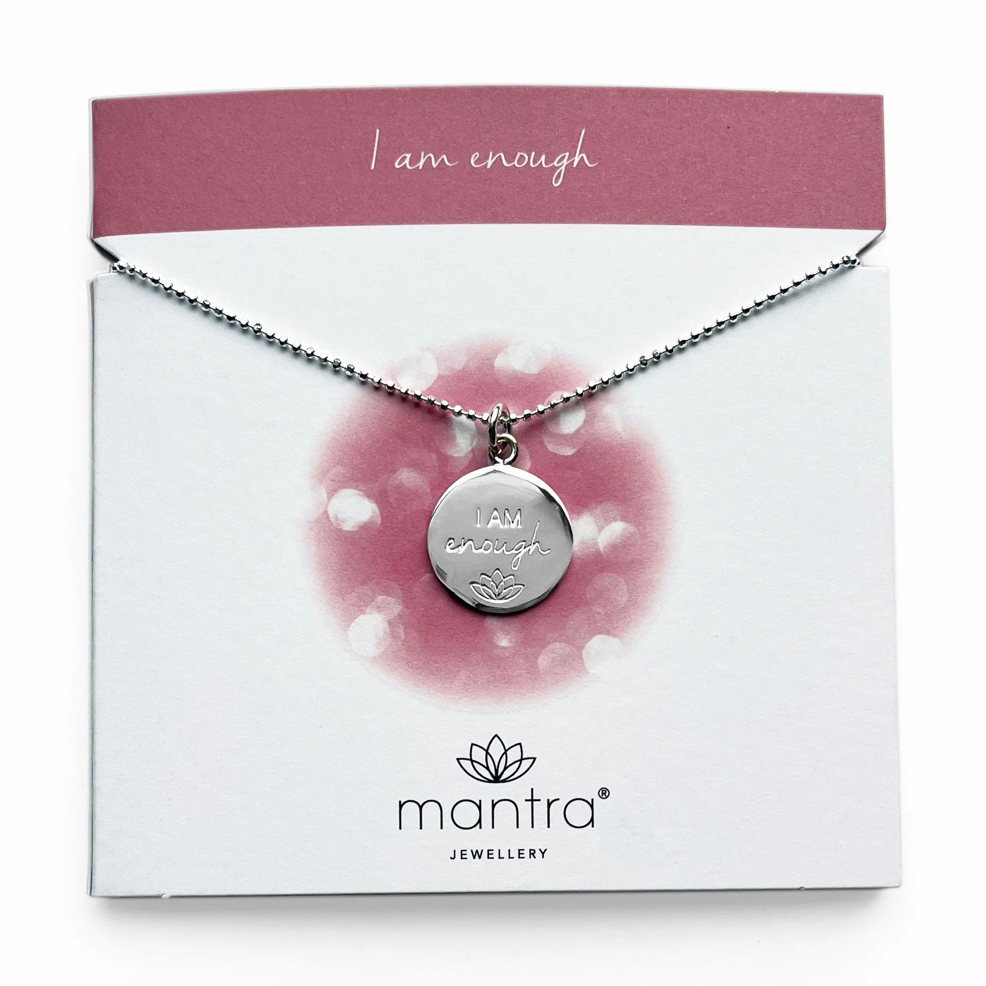 I am Enough Disc Necklace in Sterling Silver - Image 3