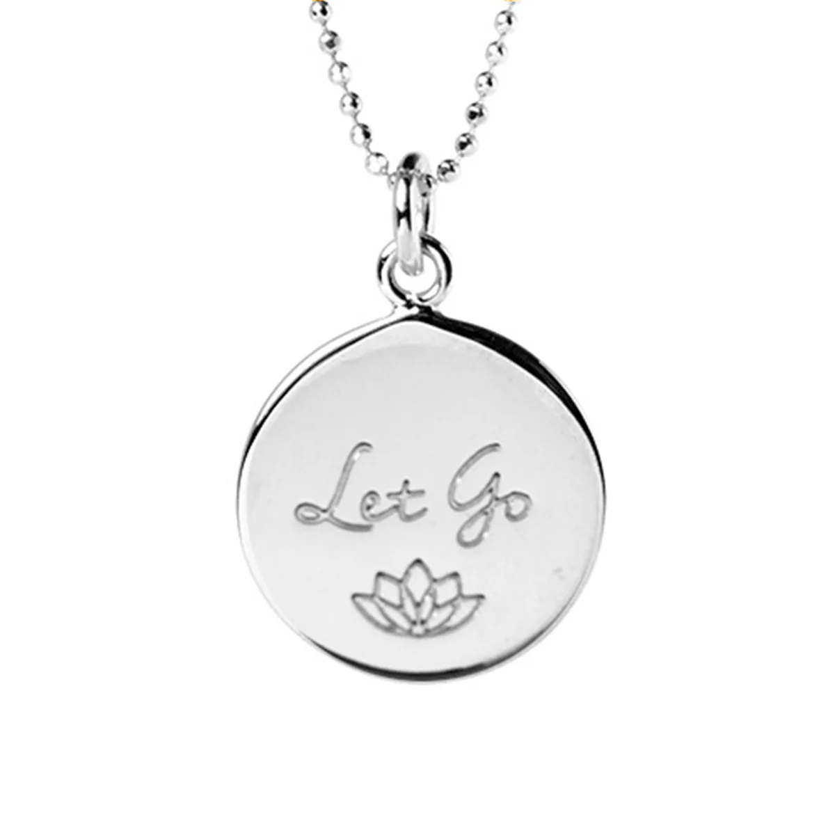 Let Go Disc Necklace in Sterling Silver