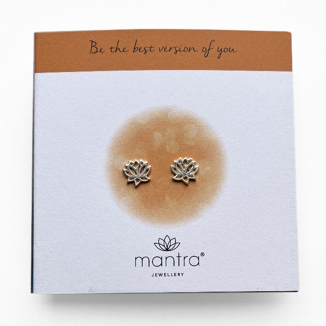 Lotus Earrings in Sterling Silver - Image 3
