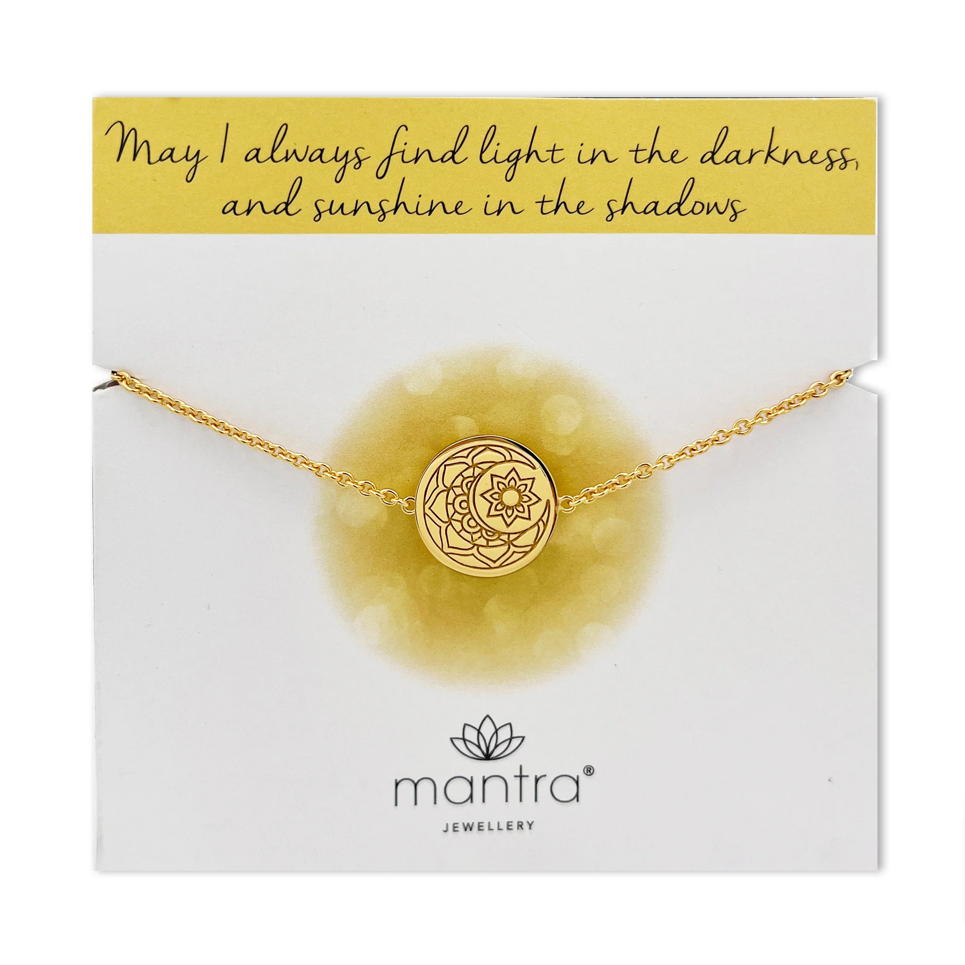 Moon & Sun Disc Bracelet in Gold - Image 3