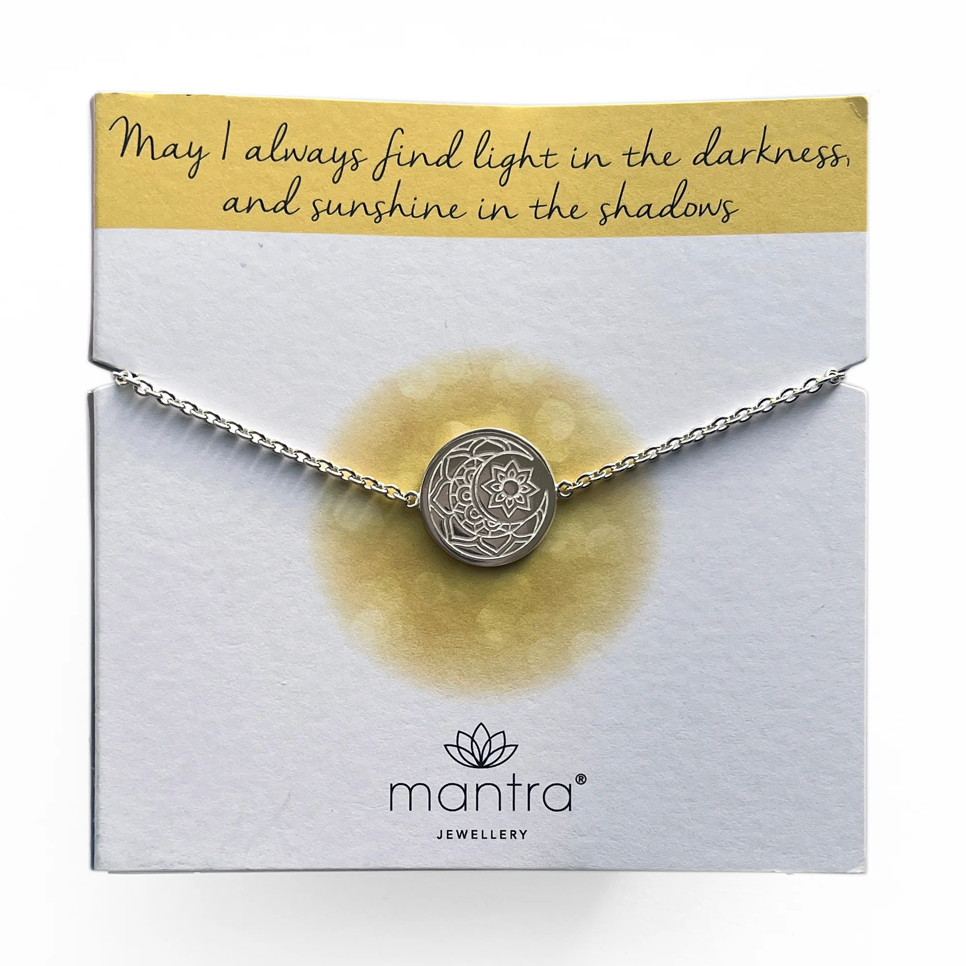 Moon & Sun Disc Bracelet in Sterling Silver - Image 3