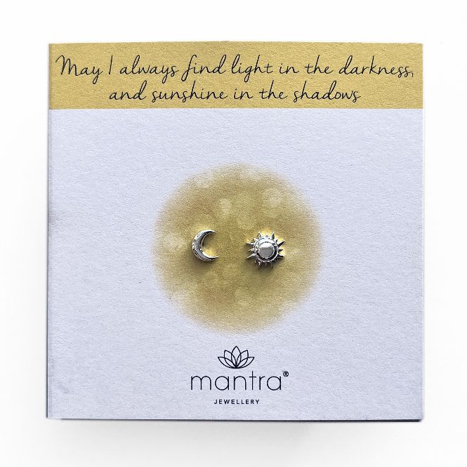 Moon & Sun Earrings in Sterling Silver - Image 3