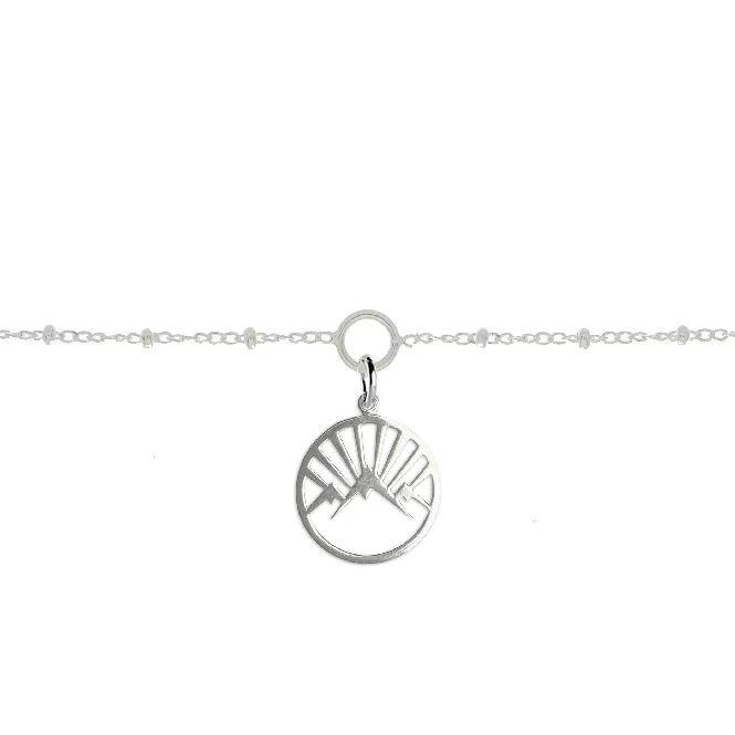 Mountain Charm Bracelet in Sterling Silver