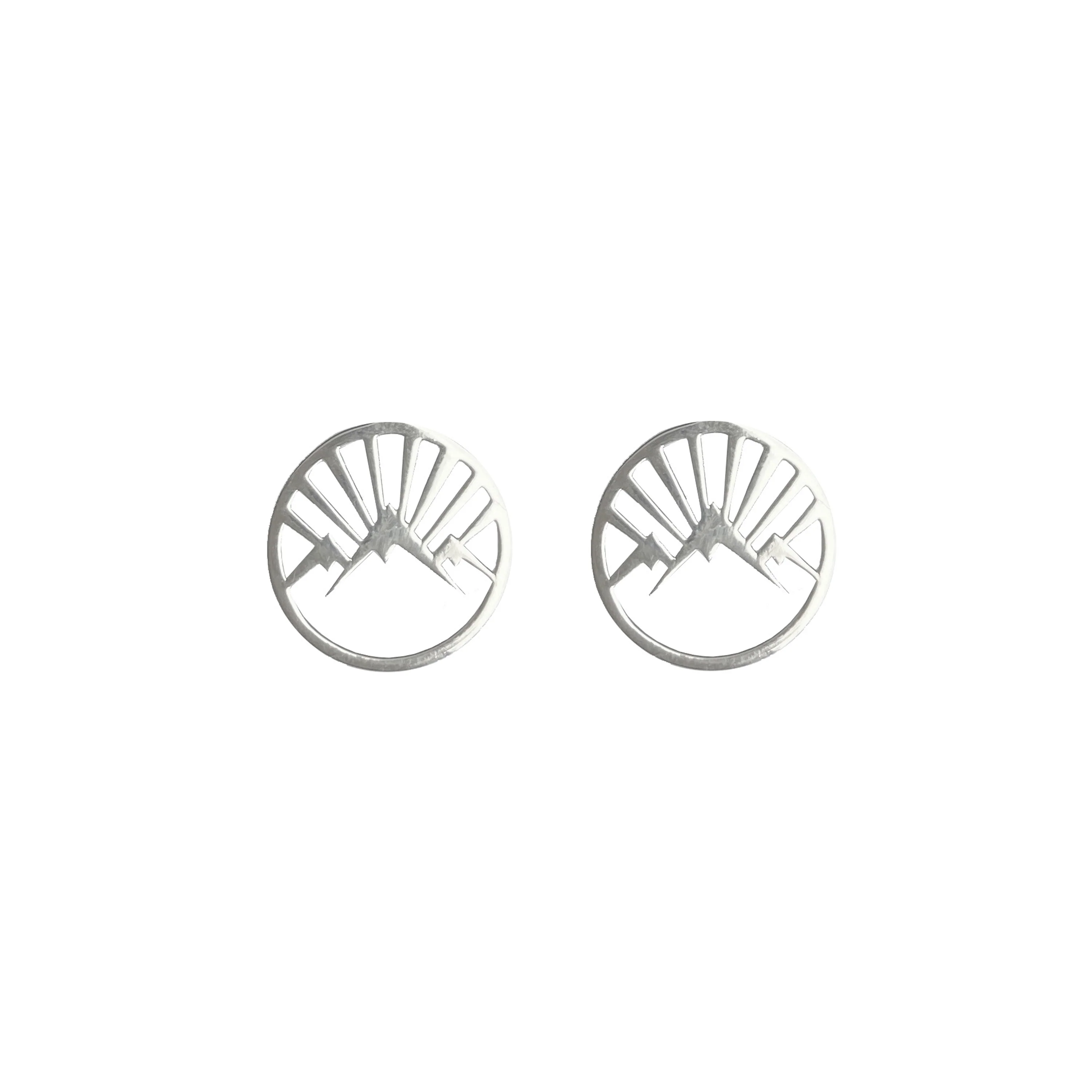 Mountain Earrings in Sterling Silver