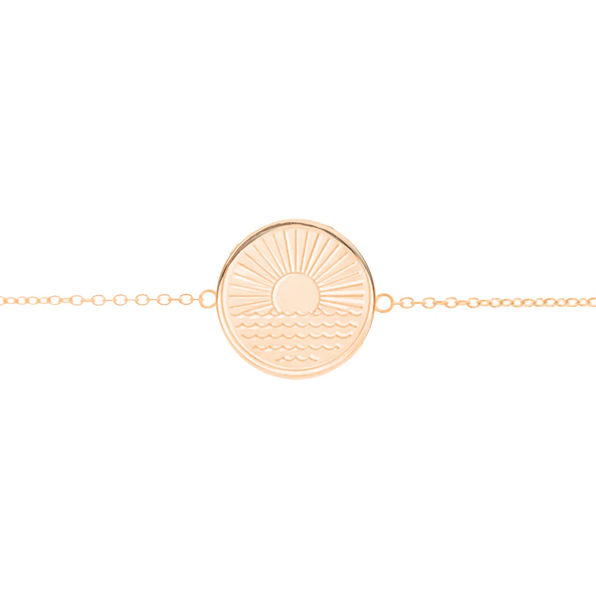 One Day at a Time Disc Bracelet in Rose Gold