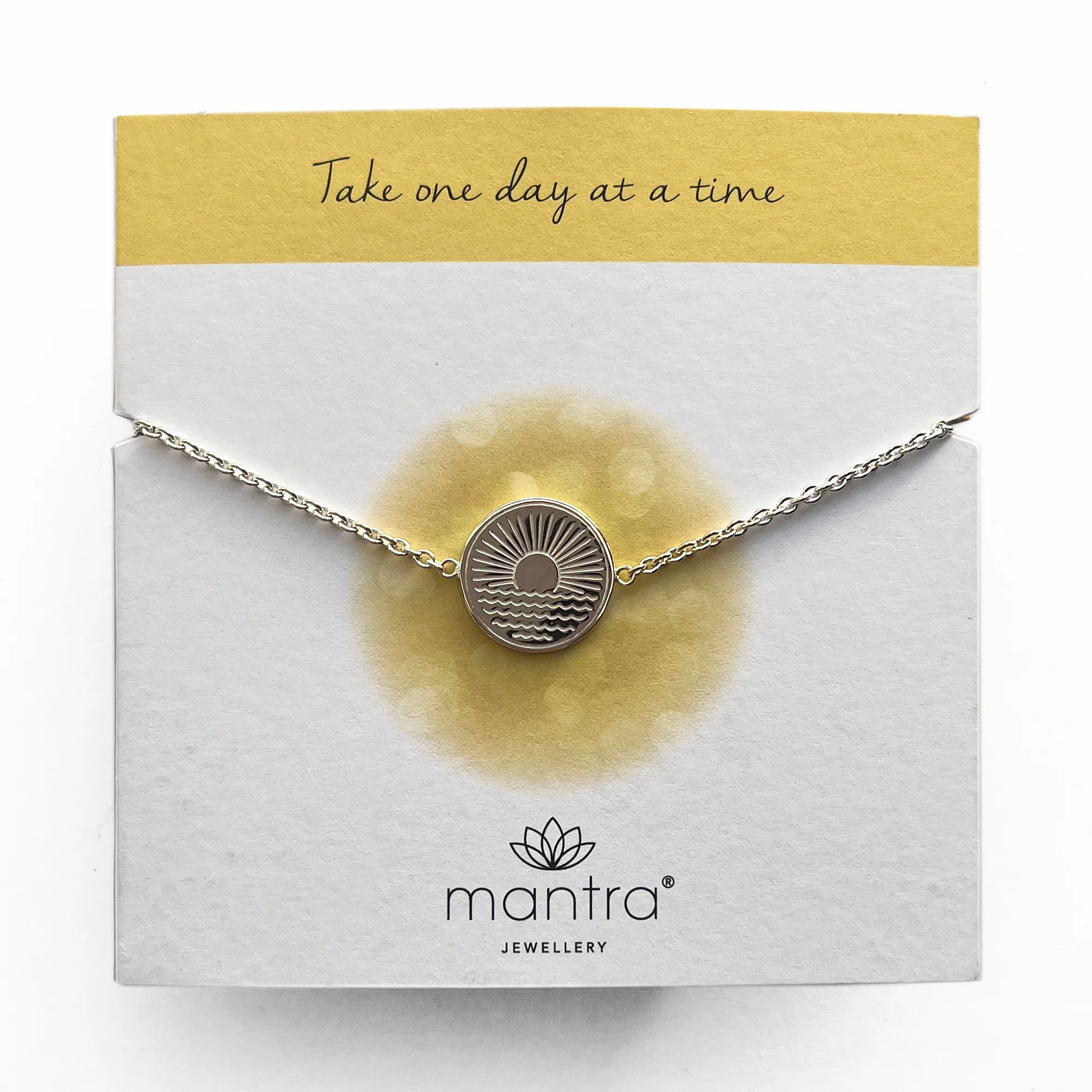 One Day at a Time Disc Bracelet in Sterling Silver - Image 3