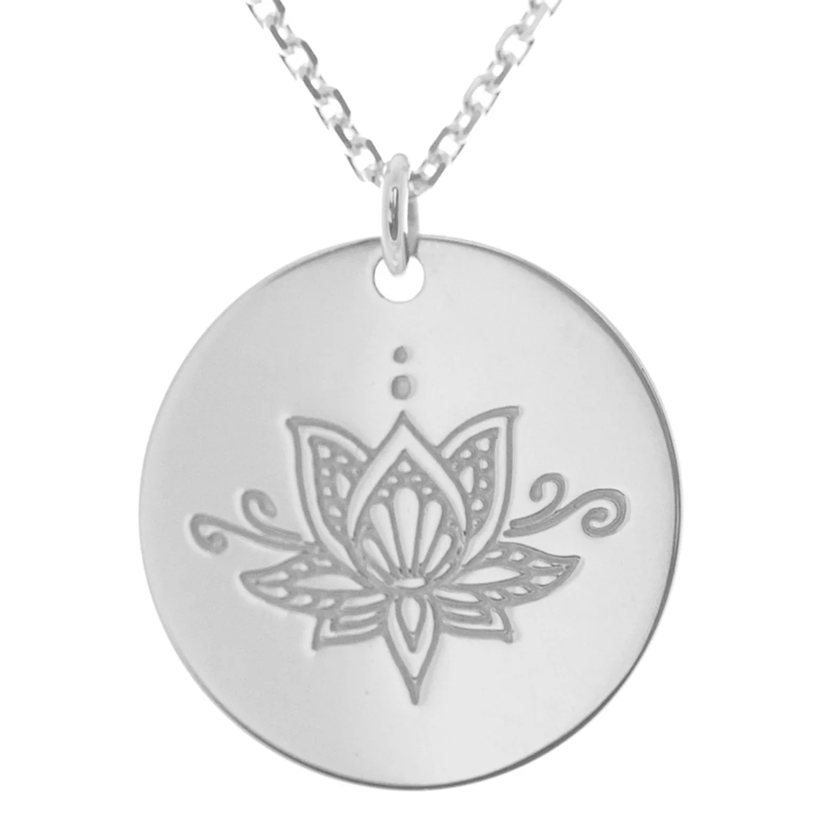 Ornate Lotus myMantra Necklace in Sterling Silver, 45cm