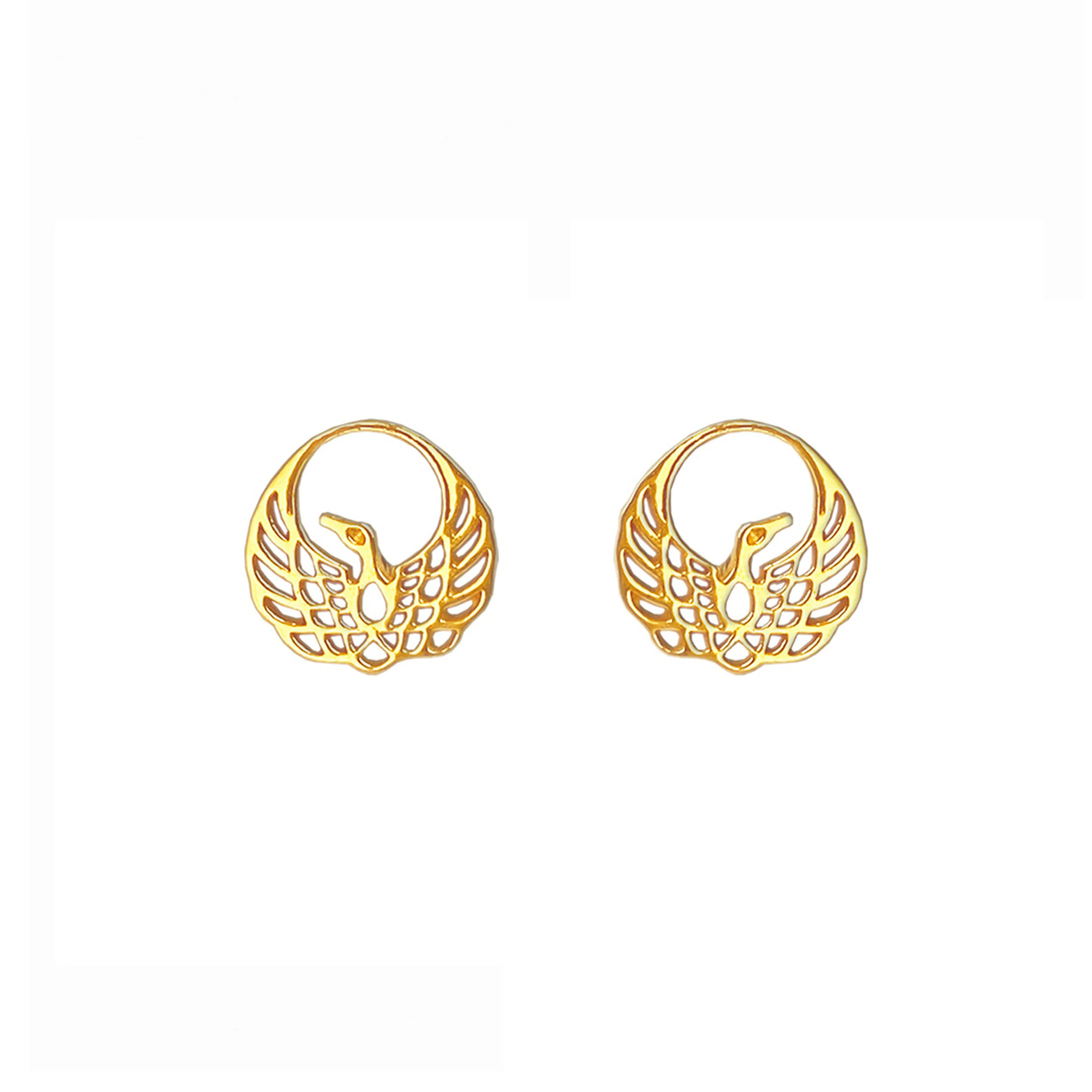 Phoenix Earrings in Gold