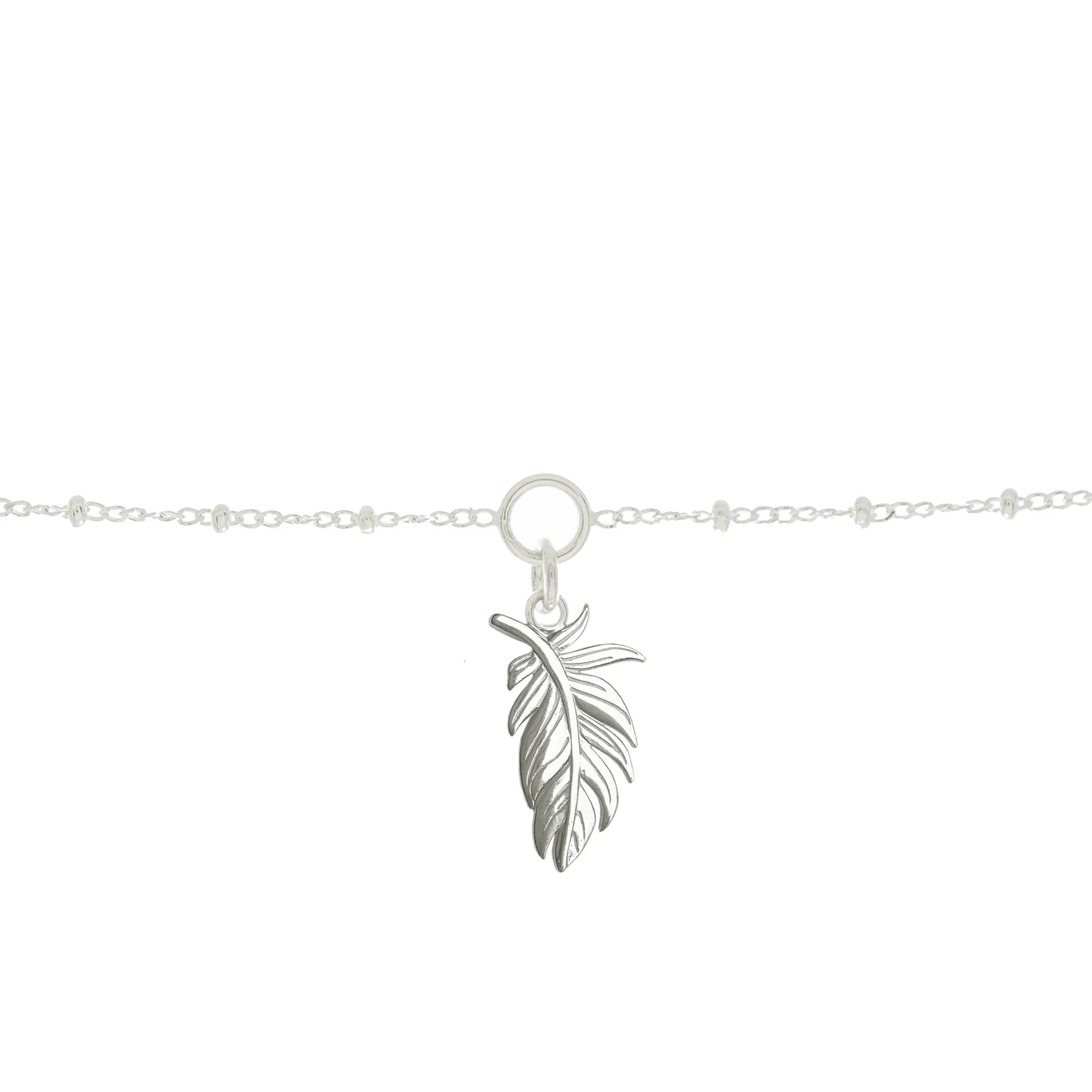 Plume Charm Bracelet in Sterling Silver