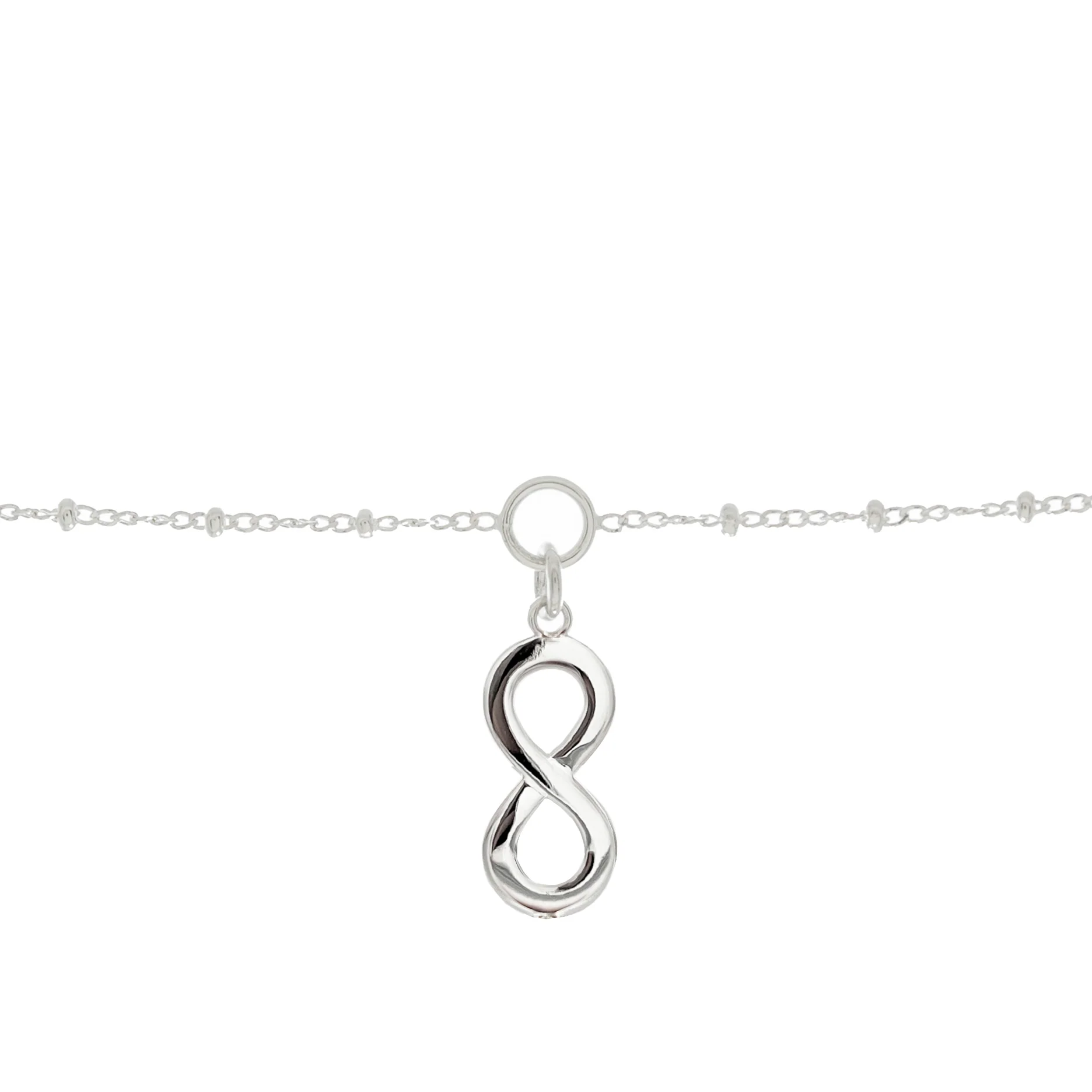 Sister Infinity Charm Bracelet in Sterling Silver