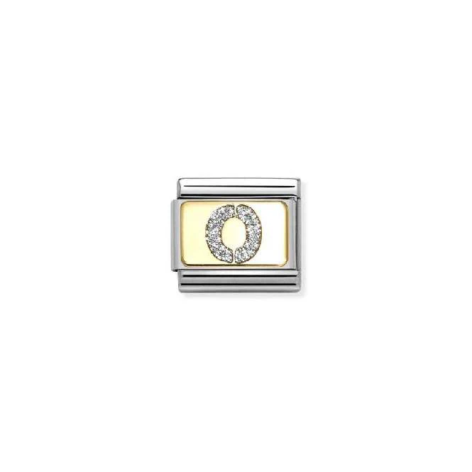 Classic Gold and Enamel Glitter Letter O Letters & Numbers Charms