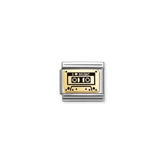 Classic Gold Audio Cassette Music Charms