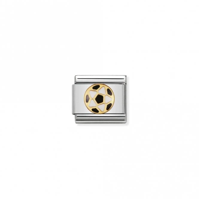 Classic Gold Black-White Football Sports & Hobbies Charms