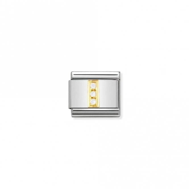 Classic Gold CZ I Letter Charms