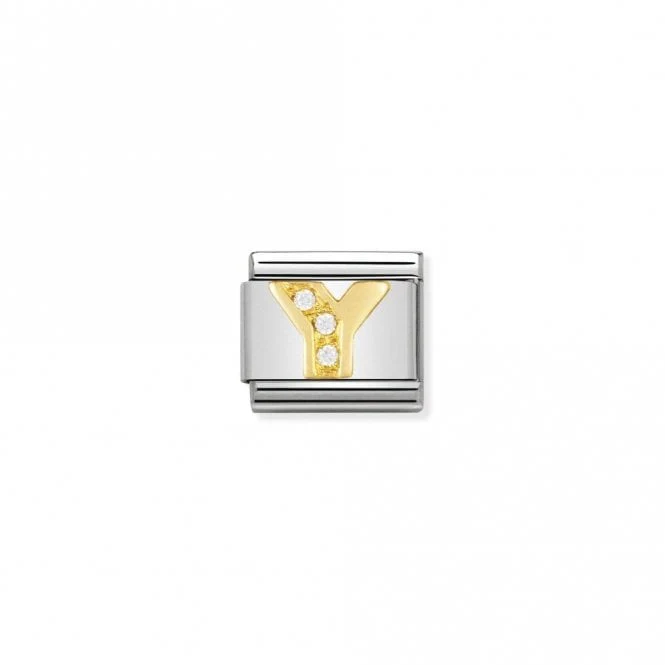 Classic Gold CZ Y Letter Charms