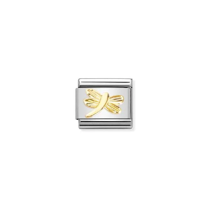 Classic Gold Diamond-Etched Dragonfly Fashion & Fun Charms
